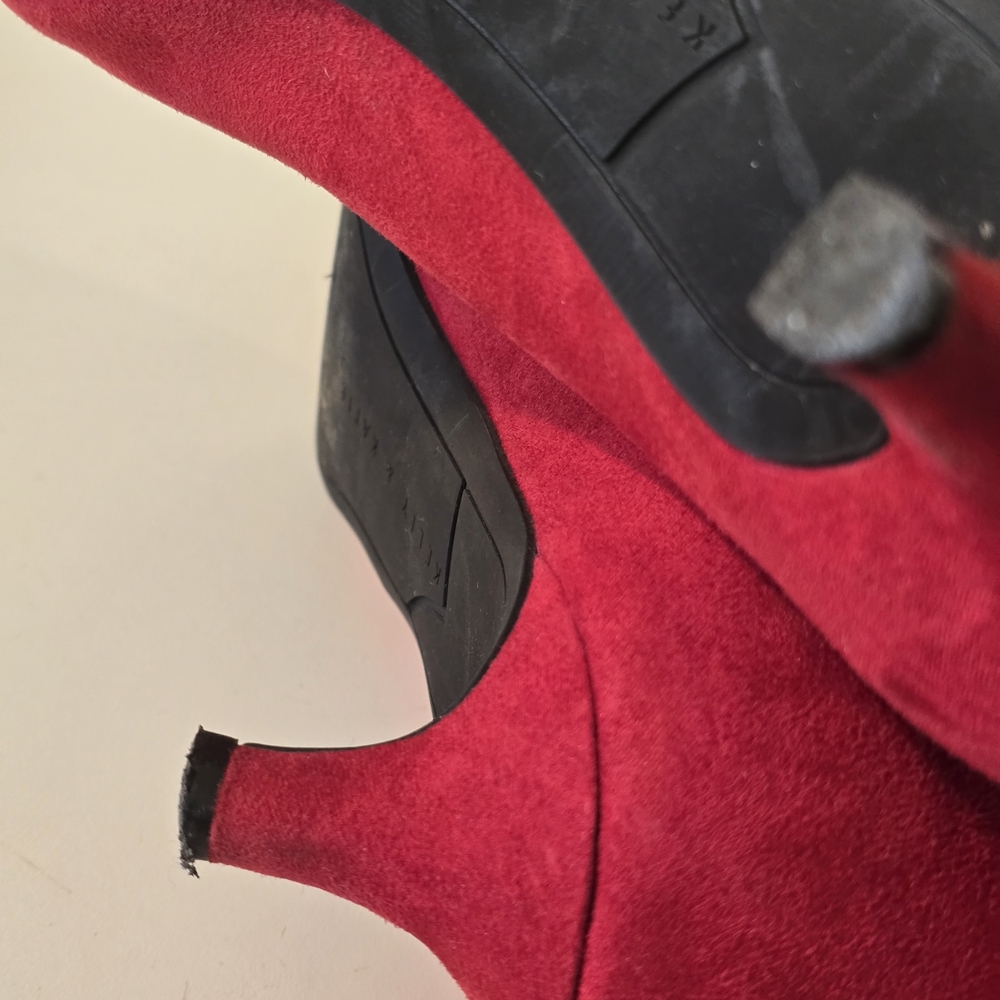 Kelly & Katie Red Kitten Heel Shoes - Picture 5 of 7